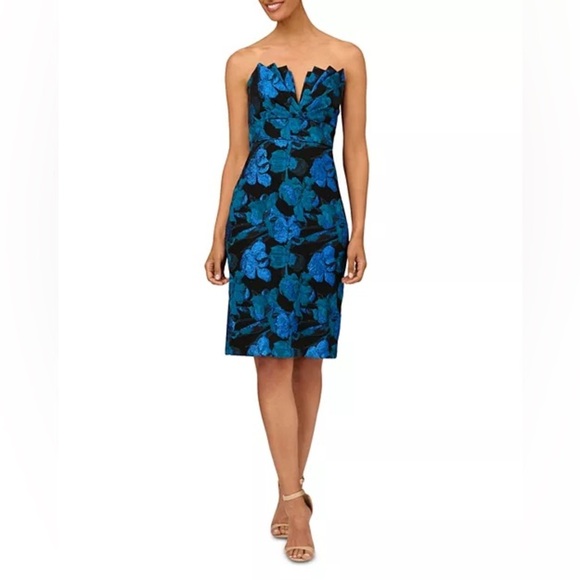 Aidan Mattox
Strapless Floral Jacquard Dress.                    A - Picture 2 of 11